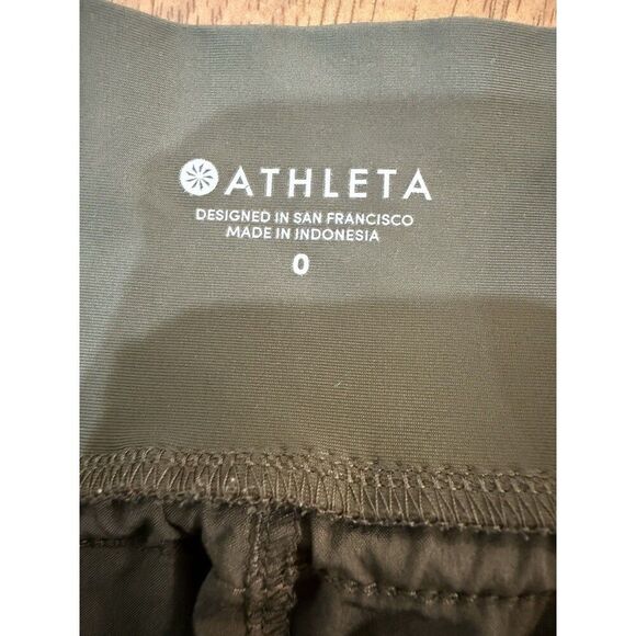 Athleta Chelsea Cargo Jogger Pants Olive Green Stretch Utility Tapered Women’s 0 - Picture 9 of 13